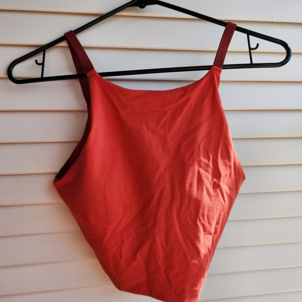 Athleta Intention Crop Lychee Red Tank